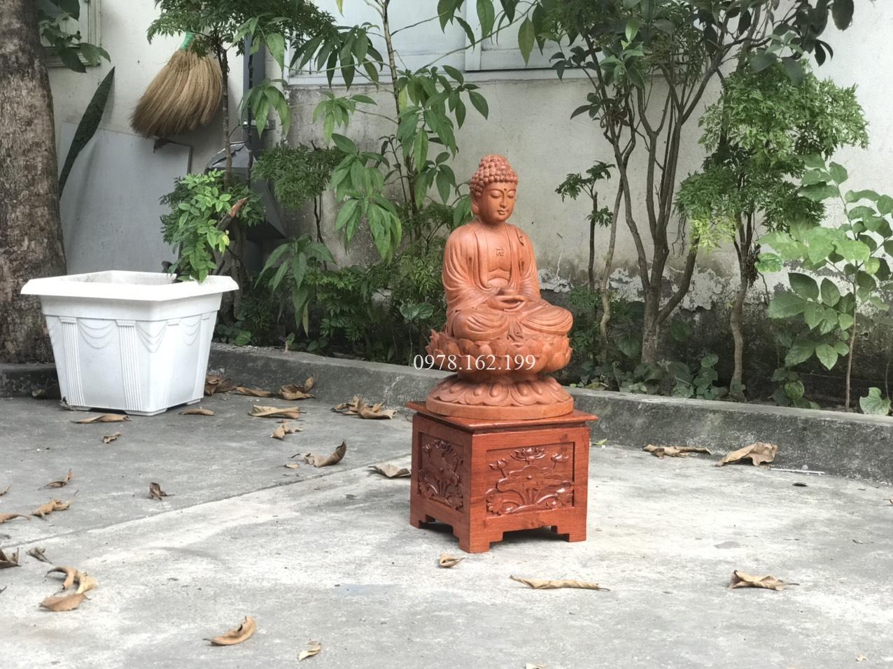 Đôn kê tượng chạm sen gỗ hương MS22 - Ảnh 2