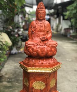 Đôn tượng chạm sen mini