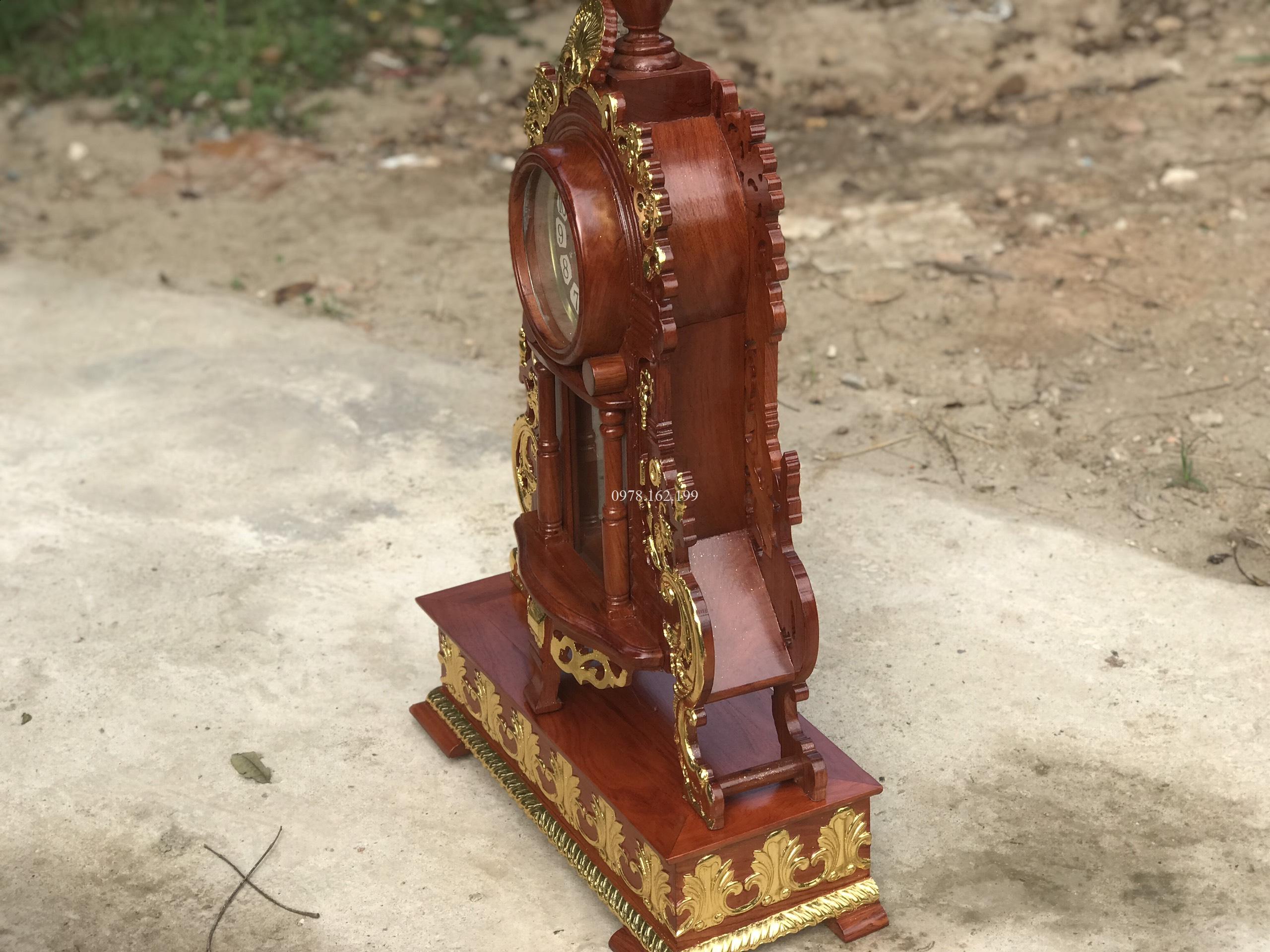 Bộ Đồng hồ để bàn và đế dát vàng - Ảnh 6