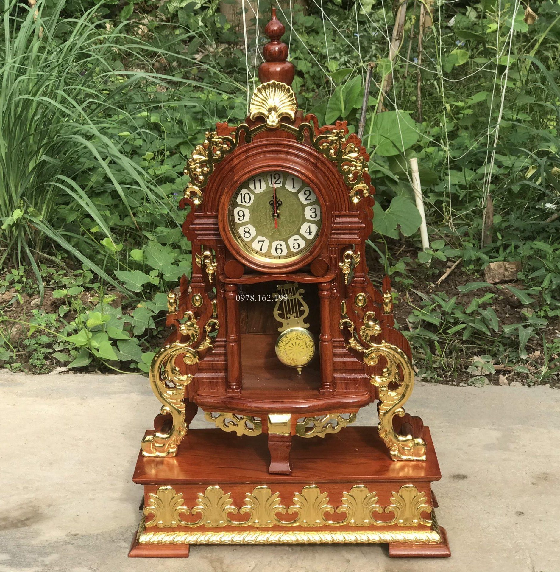 Bộ Đồng hồ để bàn và đế dát vàng - Ảnh 7