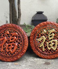 Tranh chữ phúc gỗ hương MS60