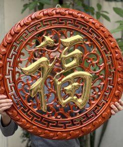 Tranh chữ phúc gỗ hương MS60