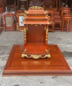 Ban thờ thần Tài ba mái dát vàng 61x69 MS117