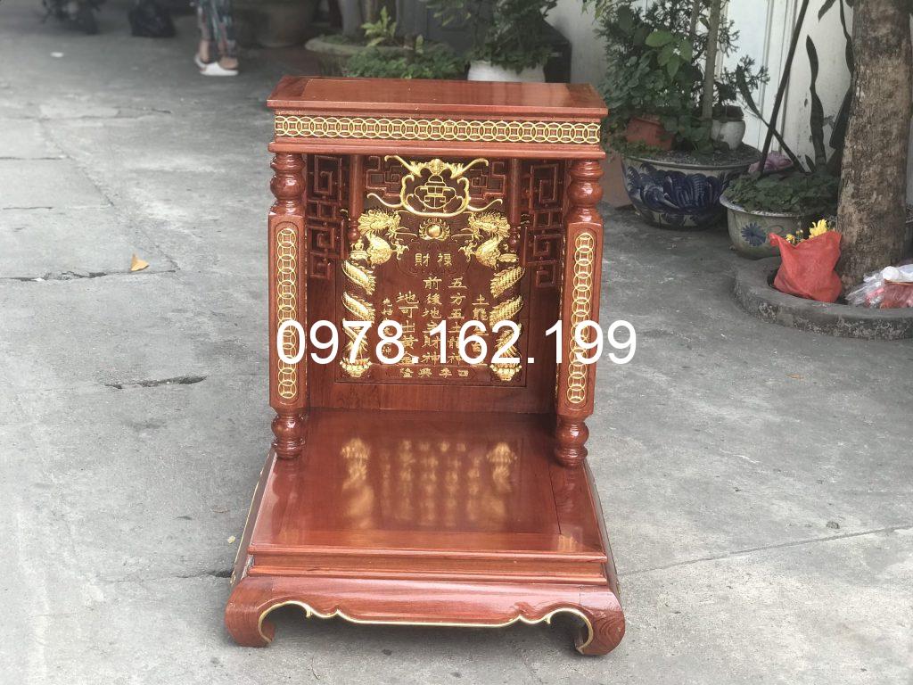 Ban thờ thần tài đục chữ dát vàng MS69