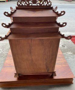 Ban thờ ba mái gỗ hương cột nhỏ MS97