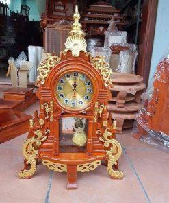 Đồng hồ để bàn gỗ hương MS74