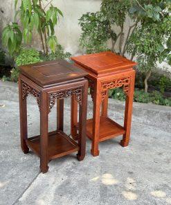 Đôn vuông gỗ hương MS50