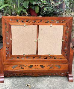 Khung ảnh thờ đôi hoa lá tây 18x24