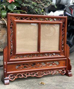 Khung ảnh thờ đôi hoa lá tây 18x24