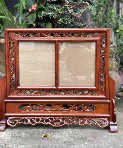 Khung ảnh thờ đôi hoa lá tây 18x24
