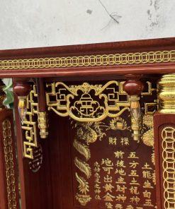 Ban thờ thần tài đục chữ dát vàng MS107