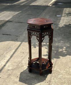 Đôn lục giác màu gỗ óc chó MS70