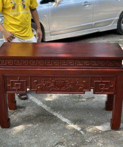 Đôn chữ nhật chạm sen MS120