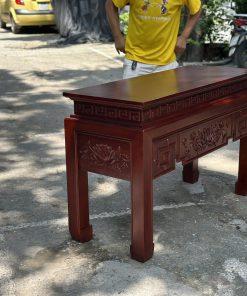 Đôn chữ nhật chạm sen MS120