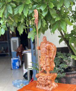 Tượng Quan Công gỗ hương MS50