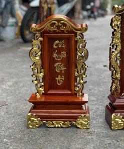 Bài vị thờ gỗ hương chạm công MS58