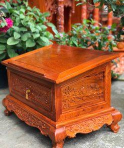 Bàn tụng kinh hoa sen gỗ hương MS41