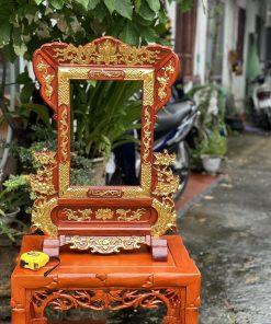 Khung ảnh thờ hoa mai dát vàng cao cấp