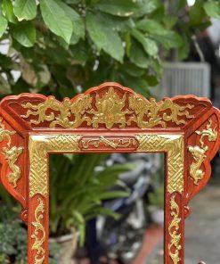 Khung ảnh thờ hoa mai dát vàng cao cấp