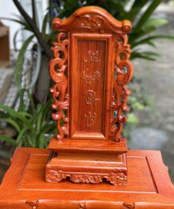 Bài vị thờ gỗ hương chạm công MS48