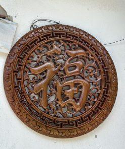 Tranh thờ chữ phúc màu gỗ óc