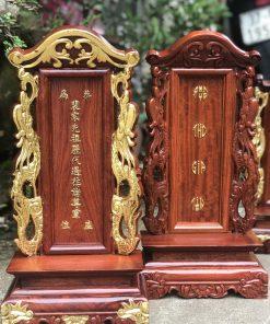Bài vị thờ gia tiên dát vàng