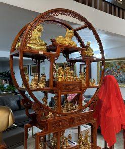 Tủ bày đồ gỗ hương cao cấp, tủ Dôremon