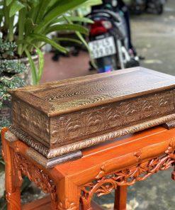 Đôn chữ nhật gỗ mun MS50