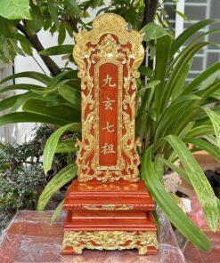 Bài vị thờ cửu huyền phượng gấm dát vàng MS61Bài vị thờ cửu huyền phượng gấm dát vàng MS61