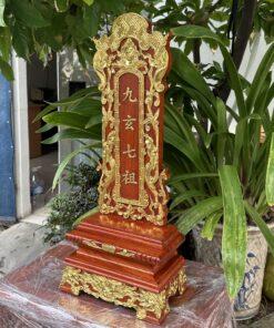 Bài vị thờ cửu huyền phượng gấm dát vàng MS61