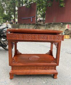 Đôn đèn ngăn kéo gỗ hương (hàng đặt)