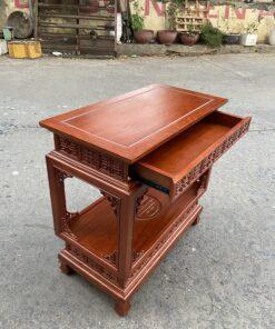 Đôn đèn ngăn kéo gỗ hương (hàng đặt)