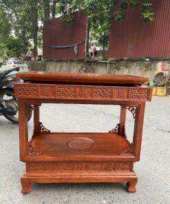 Đôn đèn ngăn kéo gỗ hương (hàng đặt)