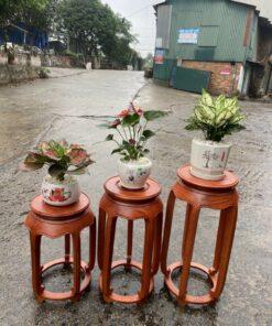 Đôn tròn gỗ hương cao cấp MS60