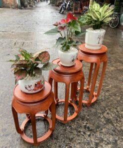Đôn tròn gỗ hương cao cấp MS60