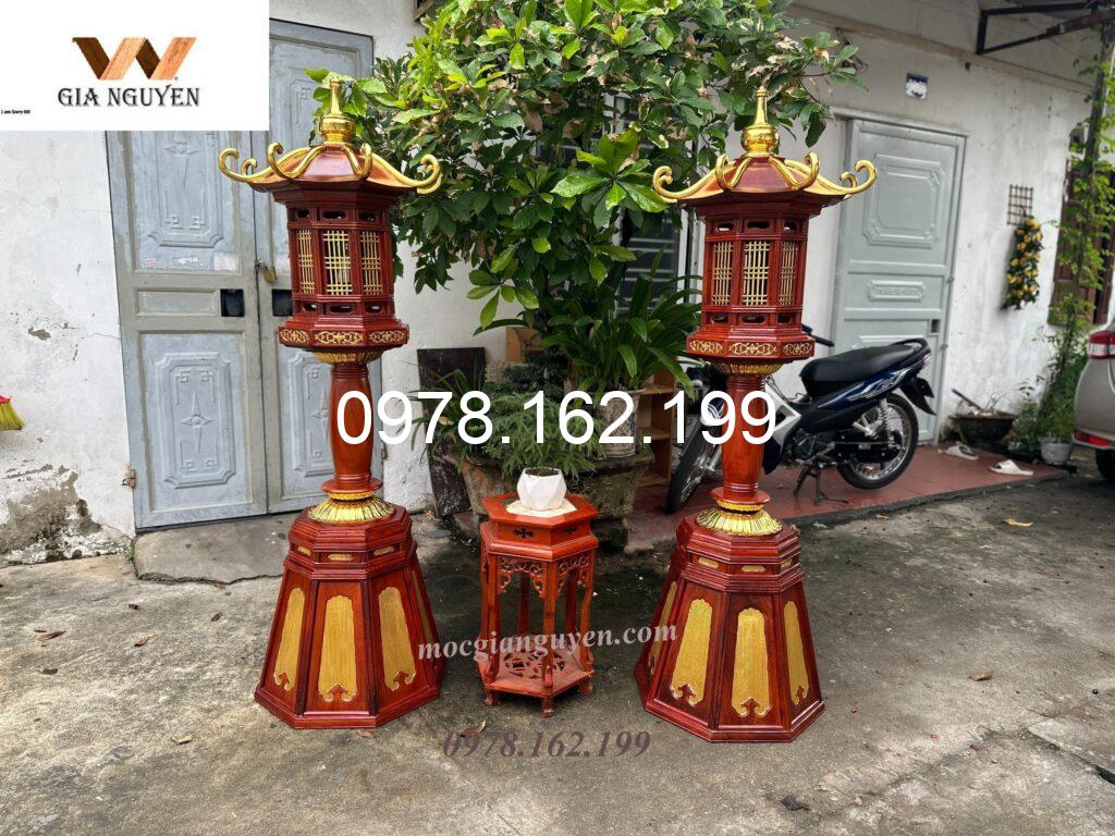 Đèn thờ gỗ hương cao cấp 1m77