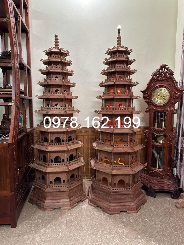 Đèn thờ chín tầng hàng mộc