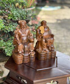 Tượng Thần Tài, Thổ Địa gỗ bách xanh