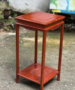 Đôn vuông gỗ hương chân tròn MS35.80