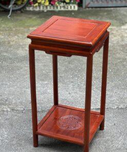 Đôn vuông gỗ hương chân tròn MS35.80