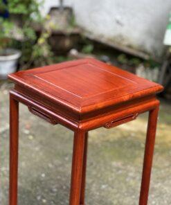Đôn vuông gỗ hương chân tròn MS35.80