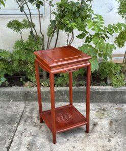 Đôn vuông gỗ hương chân tròn MS35x70