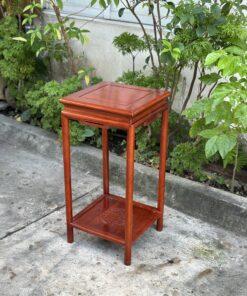 Đôn vuông gỗ hương chân tròn MS35.80