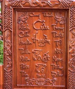 Tranh thờ cửu huyền thất tổ chạm tứ linh