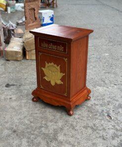 Hòm công đức gỗ hương dát vàng