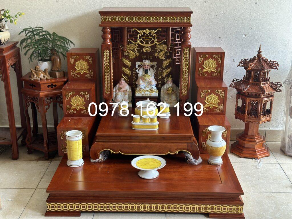 Bộ ban thờ thần Tài gỗ hương