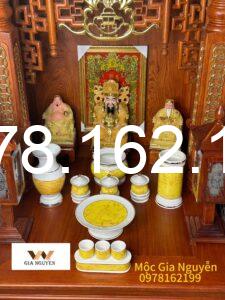 Bộ ban thờ thần Tài gỗ hương