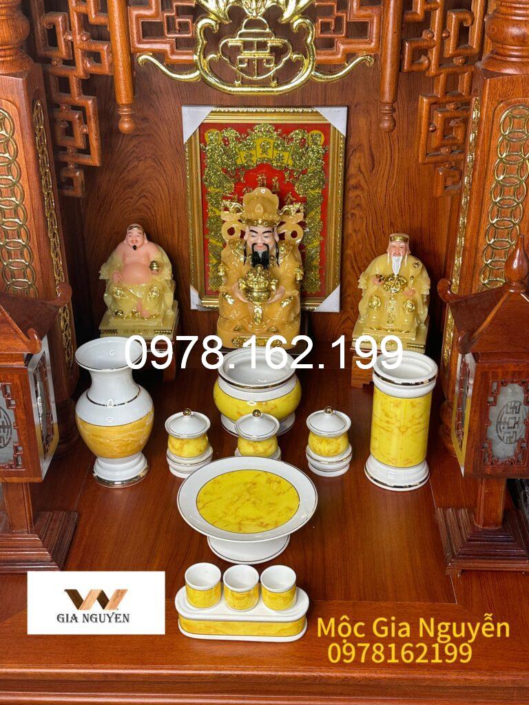 Bộ ban thờ thần Tài gỗ hương