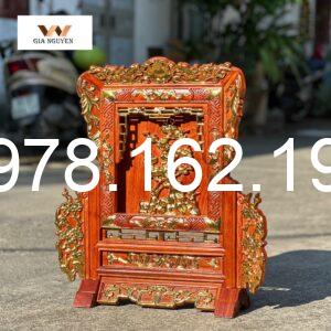 Giá gương thờ gỗ hương dát vàng MS61