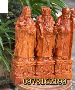 Tượng tam đa gỗ hương phun trần MS60